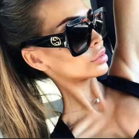 GUCCI OVERSIZED SQUARE SUNGLASSES NWOT - Picture 10 of 11